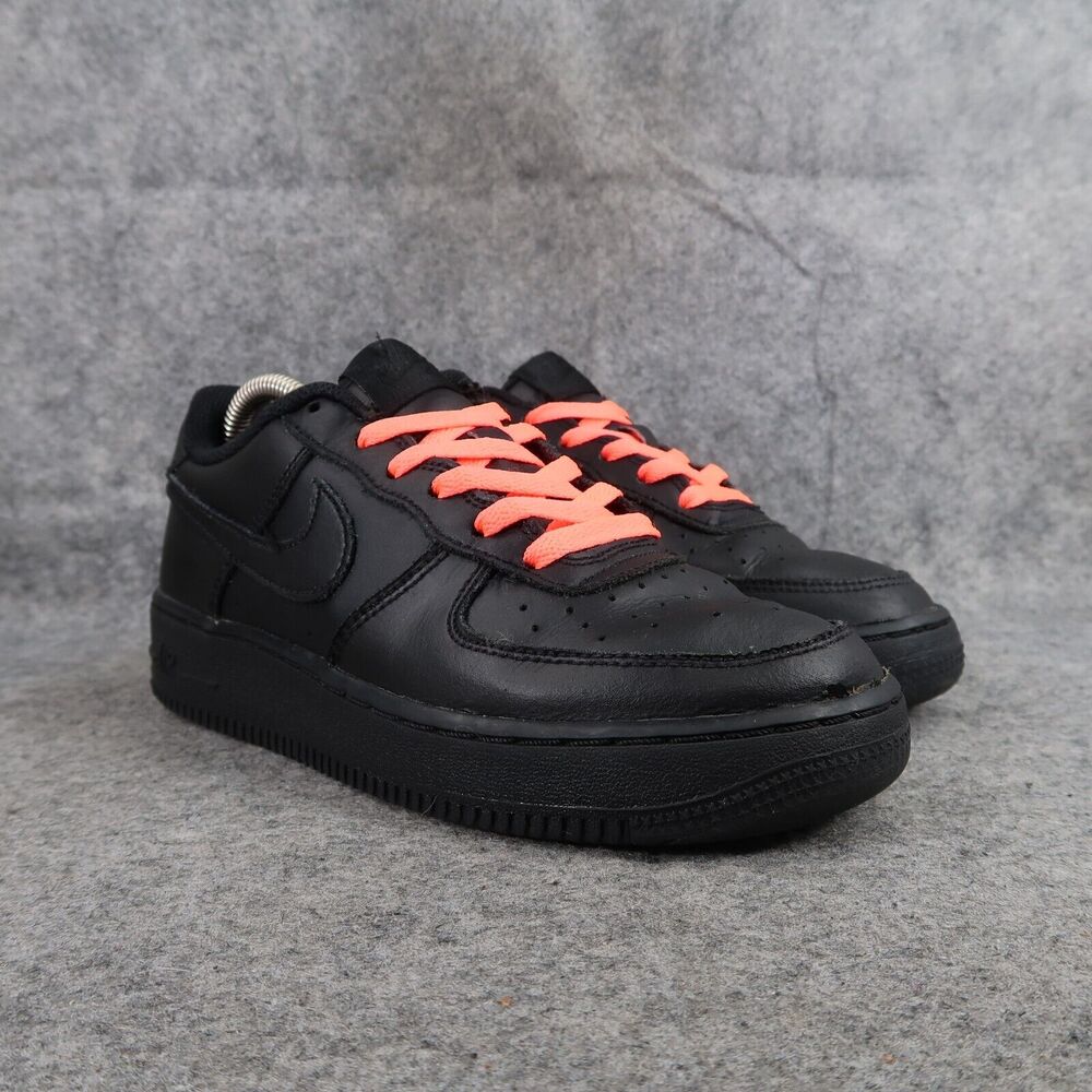 Nike Shoes Kids 6 Sneakers Air Force 1 Low LE Black GS Trainers Classic Leather
